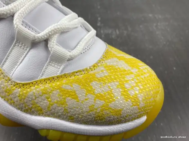 Rep AH7860-107 11 Low Air WMNS Jordan Yellow Snakeskin 0613